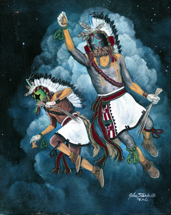 Painting is "Starchaser Kachina" by John Steele