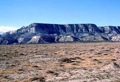 Natural coal seams Black Mesa, Arizona area
