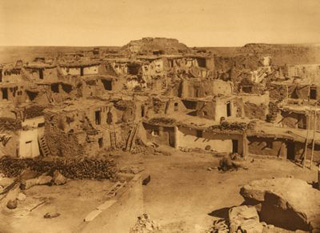 photo of village plaza area taken in 1900