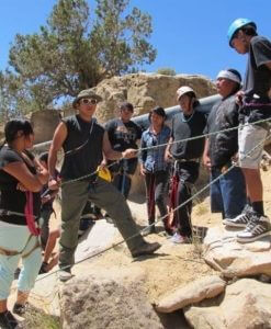 Hopi rock climber training with Adventures for Hopi
