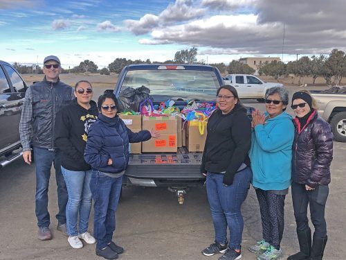 Delivering gifts to Hopi Foster Care December 14