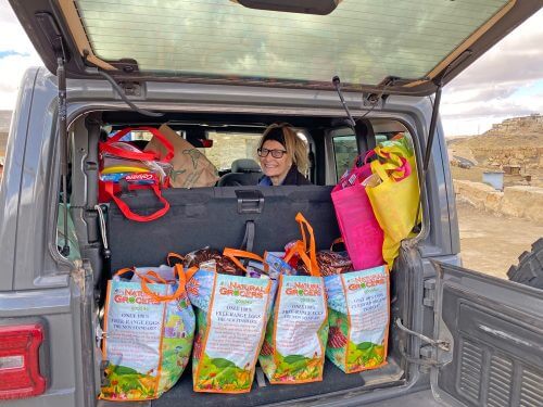 Delivering Hopi foster care gifts December 2019