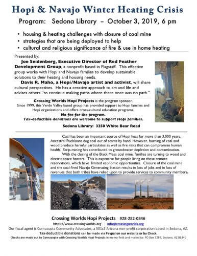 Hopi Heating Crisis presentation at Sedona Public Library