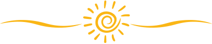 Spiral shaped sun represents sending out blessings.